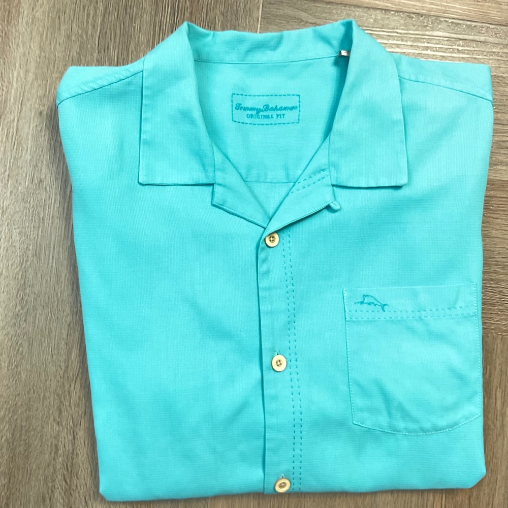 Tommy Bahama Men's Turquoise Shirt